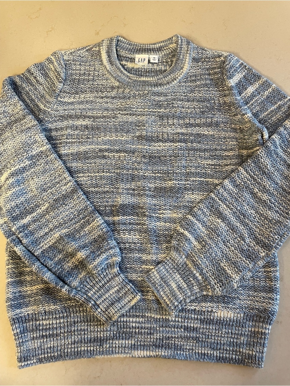 GAP Women’s Blue Marled Crewneck Sweater
